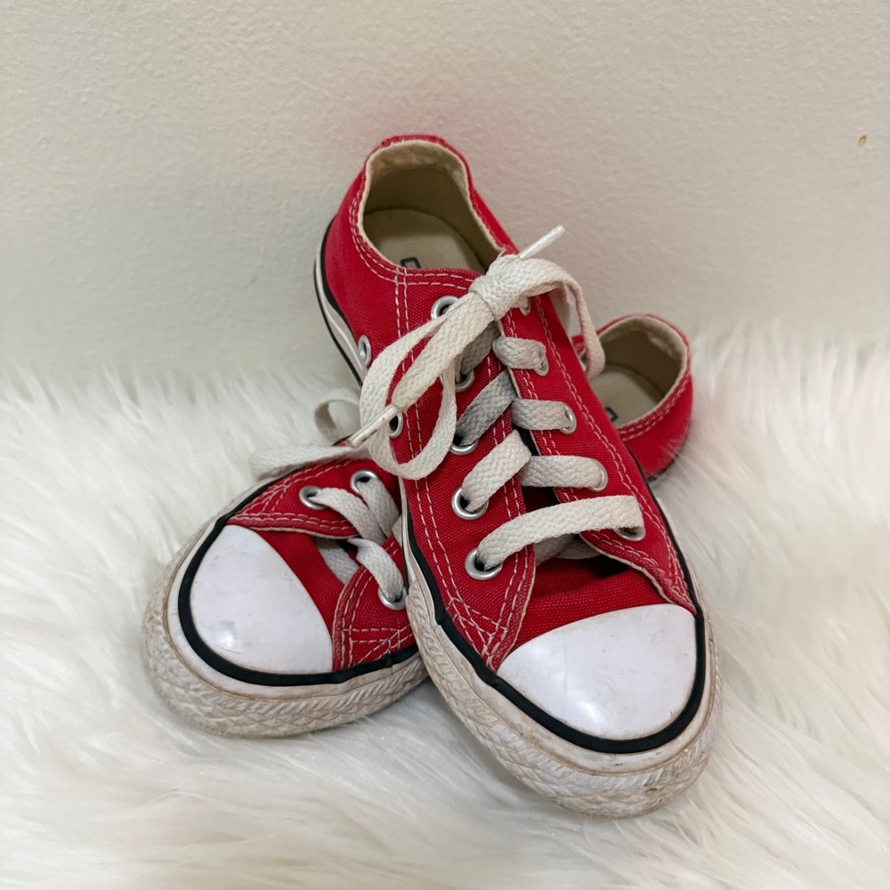 Red Converse shoes